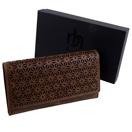 Porte-monnaie à rabat Prime Hide marron avec étiquette - 2