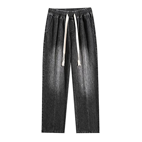 Jean coupe droite ample noir en taille M pour homme