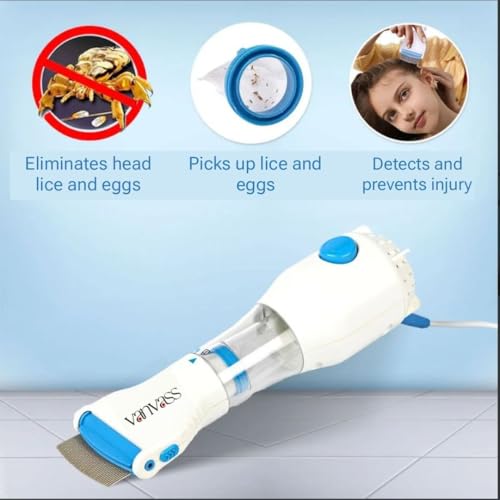 Image of Electrical Head Lice Comb Eggs Remover Hair Lice Comb Vacuums Machine for lice removed Head Lice Comb for Hair Head Nits Capture Comb Nit comb for hair
