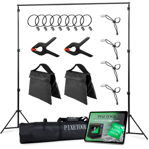 Greenscreen Hintergrund-Set Mit T-Ständer - 2x3 M, 254 G/m², Inkl. Tragetasche & Klemmen