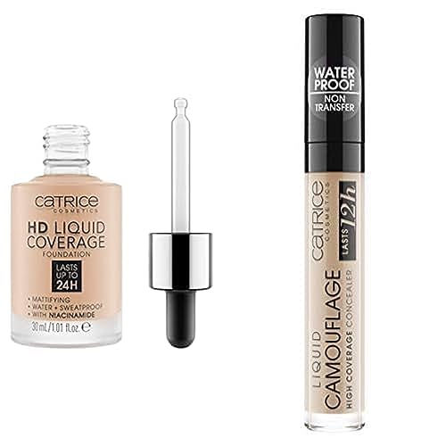 Catrice HD Liquid Coverage Foundation 030 + Liquid Camouflage High Coverage Concealer 020 -Bundle