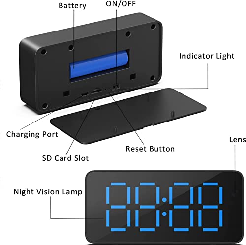 Pomocuty Hidden Camera Clock 4K Hd Wifi Spy Camera, Loop Recording With Night Vision Motion Detection Wireless Mini Security Camera,With Video Indoor Security Nanny Camera #TOP5