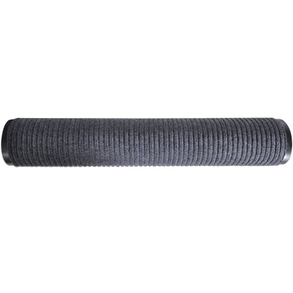 Felpudo gris 120 x 180 cm PVC antideslizante para entrada pasillo pasillo protección de suelo lavable para apartamento, casa, terraza, balcón, protege contra la humedad, el barro y el polvo