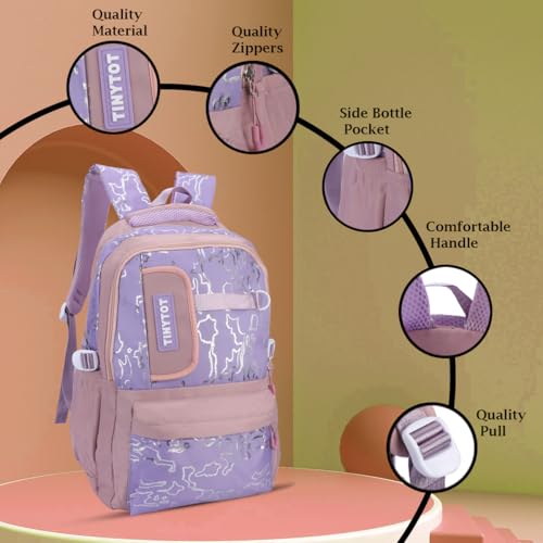 Image of Tinytot 30 Litre, Stylish & Trendy Water Resistant Hi Storage School Collage Travel Laptop Backpack Bag for Boys, Girls, Mens & Womens, 20 Inches (Black)
