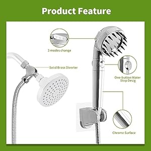 Handheld dog shower attachment with massage head for fast and easy dog bathing and cleaning included garden adapter for indoor and outdoor dual use handheld sprayer with hose chrome   cucciolini doodles