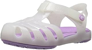 Crocs Girls' Isabella Sandal Preschool Flat, White, 9 M US Toddler