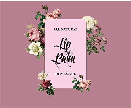 ZZYBIA Homemade Skincare Products Adhesive Labels Stickers for Lip Balm Container Tubes 20pcs (Victorian Rose)