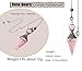DUQGUHO Crystal Pendulums Rose Quartz Healing Crystal Quartz Pendulum Spiritual Hexagonal Pointed Cone Resin Pendants Accessories Divination Dowsing Tools 1PC