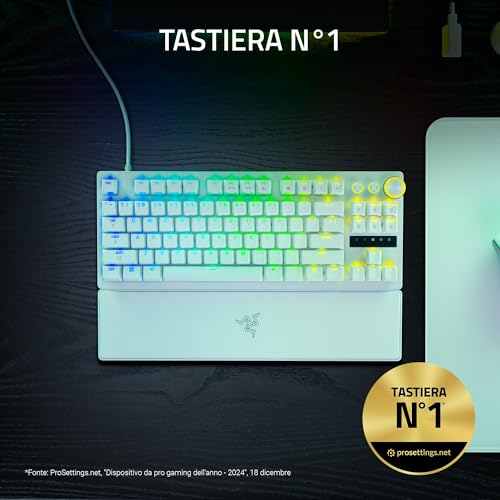 Huntsman V3 Pro Tenkeyless 8KHz - TKL PC Tastiera meccanica da gioco - 8KHz HyperPolling - Switch ottici analogici - regolabile 0,1-4,0mm - Snap Tap - Rapid Trigger - QWERTY US Layout | Bianco - Tastiera gaming - Immagine 1