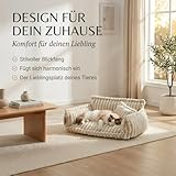 noviclass® Katzensofa Chaffar | Katzenbett Hundebett Hundesofa | Orthopädische Matratze | Moderner Stil | Cord-Design Größen (Kohle, M (80cm))