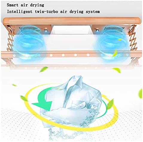 Ceiling Clothes Dryer Aluminium and Steel Electric Clothes Dryer with Remote Control,Clothes Drying Racks,Drying Electric Rack Clothes - Movable Drying Rack Remote Control Lifting Smart Cool