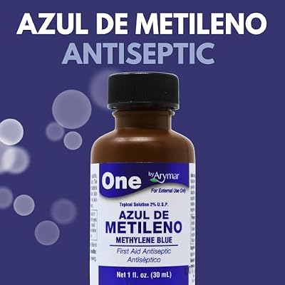Arymar Methylene Blue Antiseptic Solution 1 oz, Topical Antiseptic for Minor Cuts and Scrapes Pack of 3