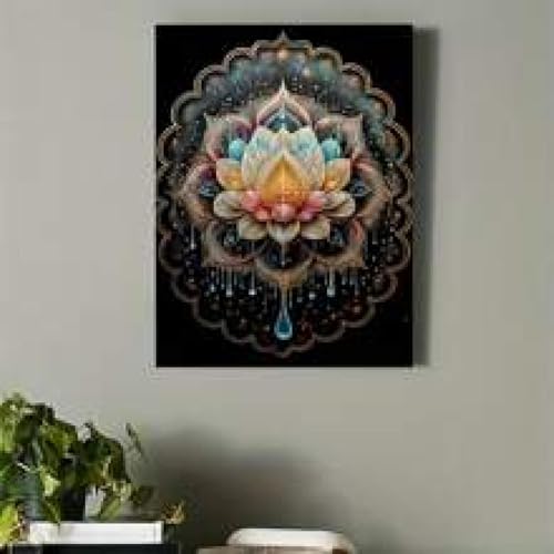 Fleurs de lotus tableau zen pour harmoniser votre salon avec cadre