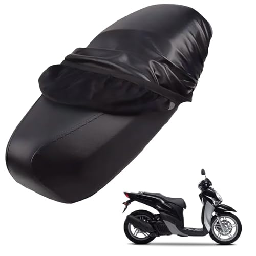 genérico Cuero Funda Asiento Moto Compatible con Yamaha Xenter 150 2012-2013,Resistente al Agua y al Polvo, protección para Todas Las Estaciones(Black)