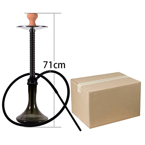 YYMMHH Bar Household Arabian Shisha 71CM Große Einrohr-Mittelstab-Gasglasplatte Shisha, für Brakah Shisha Stickhah… – Bild 5