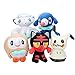 JMUNG 5 Unids / Set 20Cm Anime Litten Rowlet Popplio Alola Vulpix Mimikyu Muñeco De Peluche Suave Juguete De Felpa