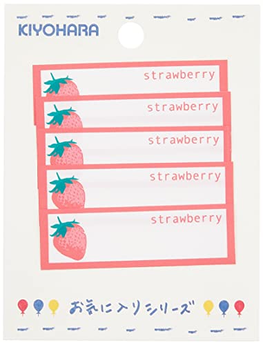 清原 KIYOHARA お気に入りシリーズ ネームラベルSS いちご 5枚入り MOW815