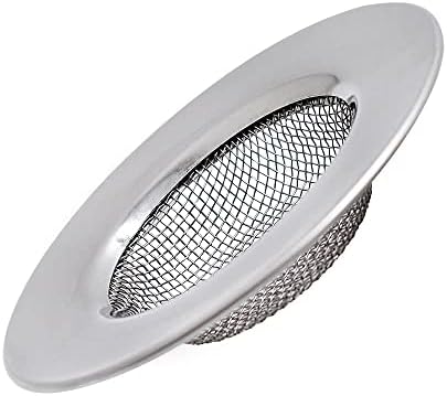 Pack of 2 x Stainless Steel Bathroom Hair Plug Strainer / Kitchen Sink Strainer, | Fine Mesh Hair Catcher | Sink Hole Drain Cover Filter Shower / Bath Plug Removable Protector Grate 3 Inch / 7.5cm