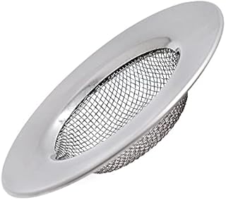 Pack of 2 x Stainless Steel Bathroom Hair Plug Strainer / Kitchen Sink Strainer, | Fine Mesh Hair Catcher | Sink Hole Drain Cover Filter Shower / Bath Plug Removable Protector Grate 3 Inch / 7.5cm
