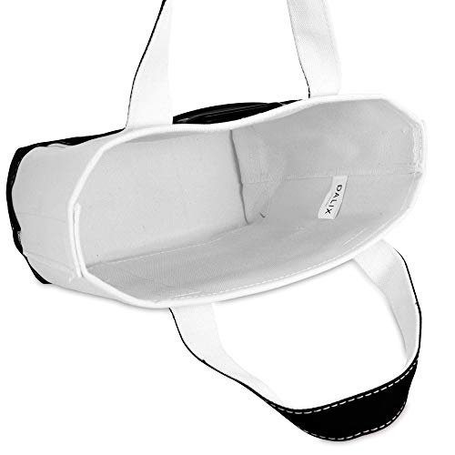 Dalix 14" Mini Small Cotton Canvas Party Favor Wedding Gift Tote Bag In Black #TOP4