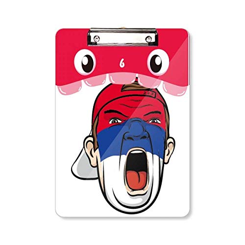 Porte-bloc maquillage visage drapeau Serbie support A4 esthétique
