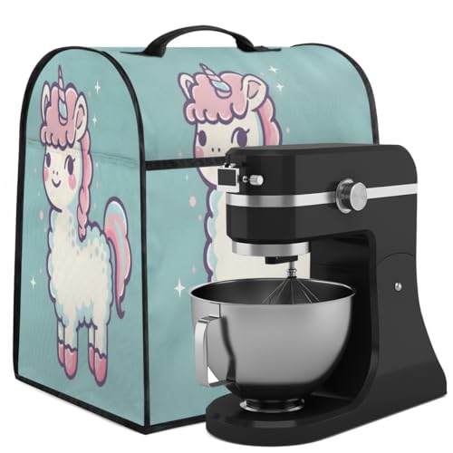 Coffee Maker Cover Cute Unicorn Alpaca Kitchen Appliance Covers Small Appliance Covers Blender Cover Juicer Cover Dust Covers for Kitchen Appliances with Top Handle and Pockets,Washable,B648