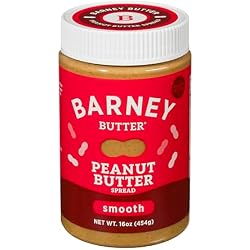 1 of Barney Butter Peanut Butter, Smooth, 16 Ounce Jar, Natural, No Stir, Non-GMO, Gluten Free, Keto, Vegan