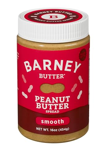 Barney Butter Peanut Butter, Smooth, 16 Ounce Jar, Natural, No Stir, Non-GMO, Gluten Free, Keto, Vegan