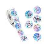 1000pcs Holographic Thank You Stickers - 1 Inch Waterproof Self-Adhesive Labels for Small Business, Happy Mail, Packaging & Celebrations for Orders, Gift Bags, Boxes & Envelopes