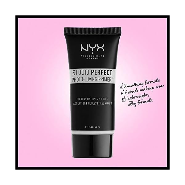 NYX Professional Makeup Studio Perfect Primer - Clear, Makeup Primer, Ebenmäßiger Teint, Vermindert feine Linien und… – Bild 3