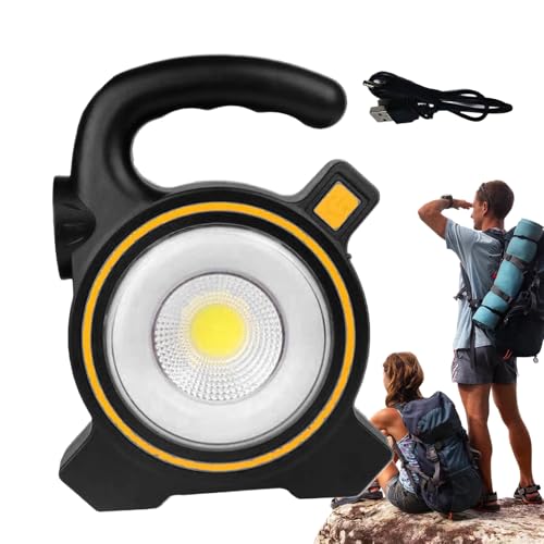 Tuxxjzm Luces de camping alimentadas por energía solar, lámpara de camping de mano | Lámpara de tienda de campaña recargable por USB, linterna eléctrica portátil para pesca y senderismo