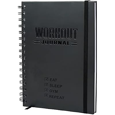 Nextnoid Hardcover Fitness Journal Workout Planner for Men & Women - A5(5.7 x 8.3) Sturdy Workout Log Book to Track Gym & Home Workouts