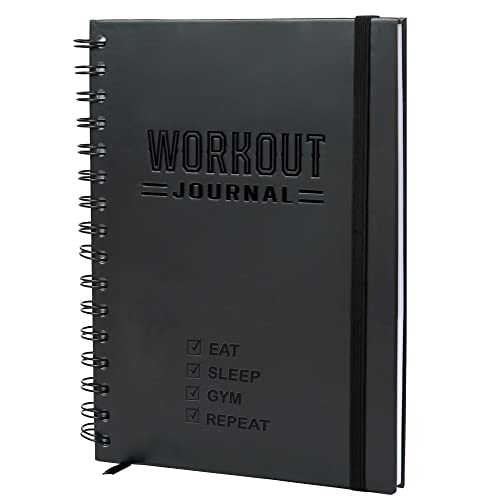 Nextnoid Hardcover Fitness Journal Workout Planner for Men & Women – A5(5.7″ x 8.3″) Sturdy Workout Log Book to Track Gym & Home Workouts