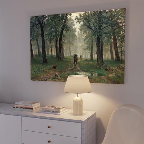 Toile de maître Ivan Shishkin forêt de chênes déco chic