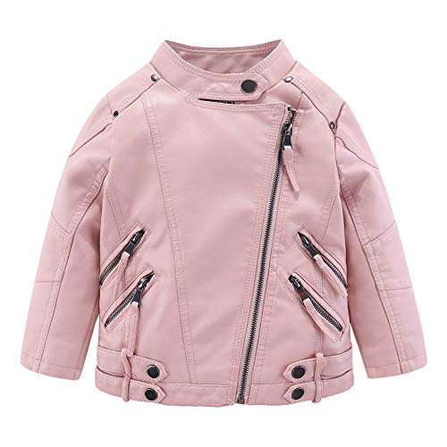 Blouson de moto enfant en similicuir souple et résistant face au vent