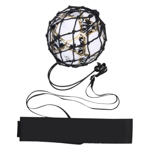 Bolsa de pelota portátil negra de fútbol con red reforzada y cinturón