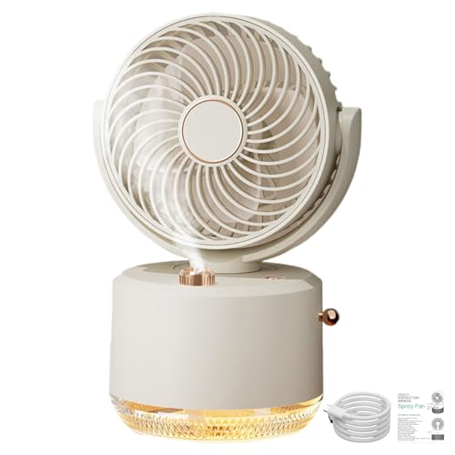 Ventilador De Nebulización Portátil, Ventilador De Viaje Con Luz, Refrigerador De Aire Pequeño, Recargable Y Con Batería, Fácil De Operación, 23x15x12cm Para Actividades Para El Hogar, El Estudio O El