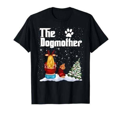 The Dogmother Yorkshire Terrier Dog Mom Christmas Xmas Maglietta