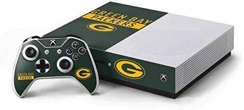 Skinit Decal Gaming Skin Compatible with Xbox One S Console and Controller Bundle - Officially Licensed NFL Green Bay Packers Green Performance Series Design