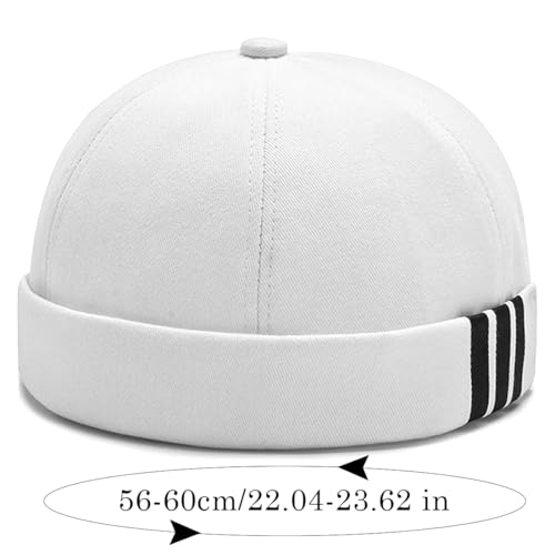 Image of Dome Brimless Hats for Women Men Beanie Docker Cap Sailor Skull Cap