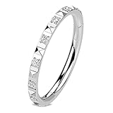 Stachelkleid Clicker Klicker Piercing de acero Chriurgenstahl 316L Pyramiden Design Schwarz Silber Gold Rose 1.2mm Ohrringe Conch Snug Daith Rook Tragus Schick Elegant Septum Luxus Edel, 10 mm