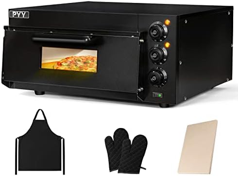 PYY Indoor Pizza Oven Countertop Electric Pizza Oven 2000W Commercial Pizza Oven with Pizza Stone and Timer