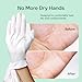 Clearbody Organics Organic Cotton Gloves - 5 Pairs, Large, White - White Cotton Gloves for Sensitive Skin - Hydration Barrier for Dry Hands