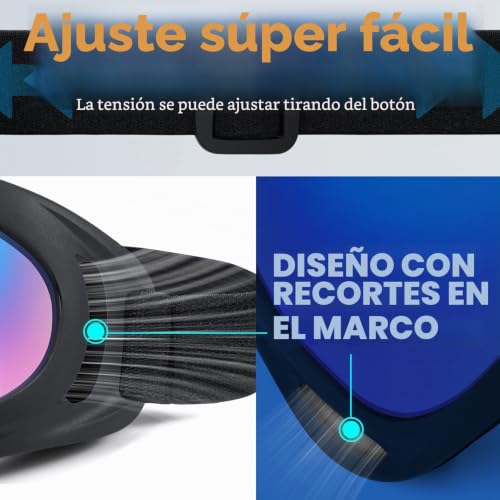 Gafas de esquí resistentes al viento con ajuste para casco de moto 5