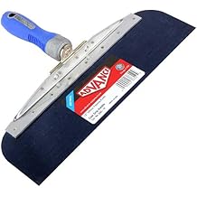 Off-Set Taping Knife for Drywall 12" Blue Steel with Rubber Comfort Grip Handle