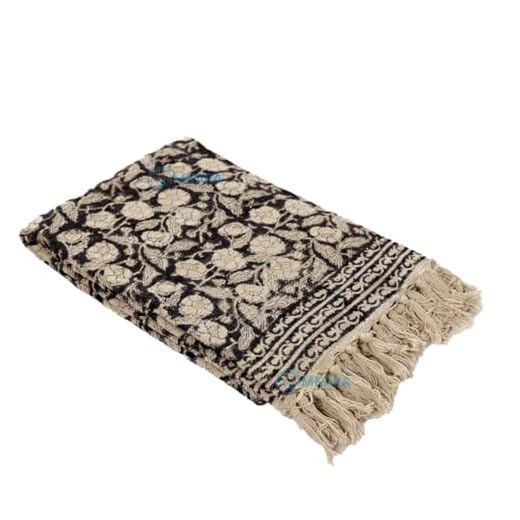 Floral Print Throw Blanket with Tassels
