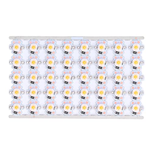 40pcs LED Chip Bulb, 12V High-Brightness SMD LED Lamp Beads 1W Light Source Chip with Aluminum Plate Suitable for DIY Experiment(#7)