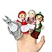 Dedo 4pcs / set Caperucita Roja de Animales de Navidad Títeres de juguetes educativos juguetes de dibujos animados Cuentacuentos marionetas del dedo de los cabritos del dedo animal de marionetas del