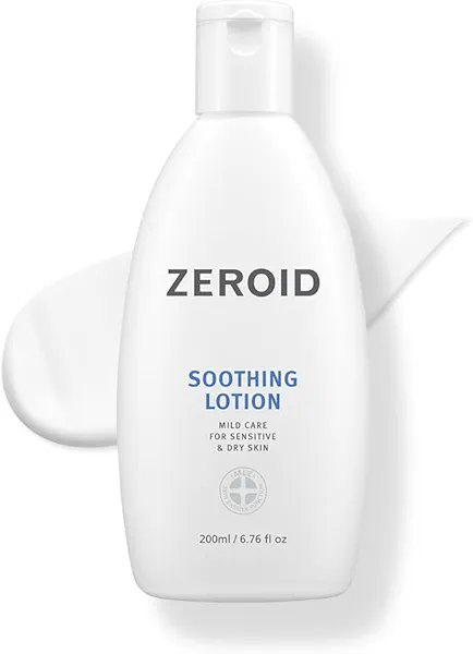 ZEROID | Soothing Lotion | Moisturizer for Sensitive Skin | Skin Barrier Repair | Face & Body Lotion for Soothing & Calming | Lotion for Extremely Dry Skin | Korean Skin Care | 6.76 fl oz (200ml)