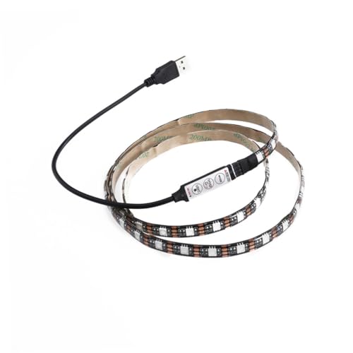 Tira de LED RGB flexible 1m con control USB miniatura 7
